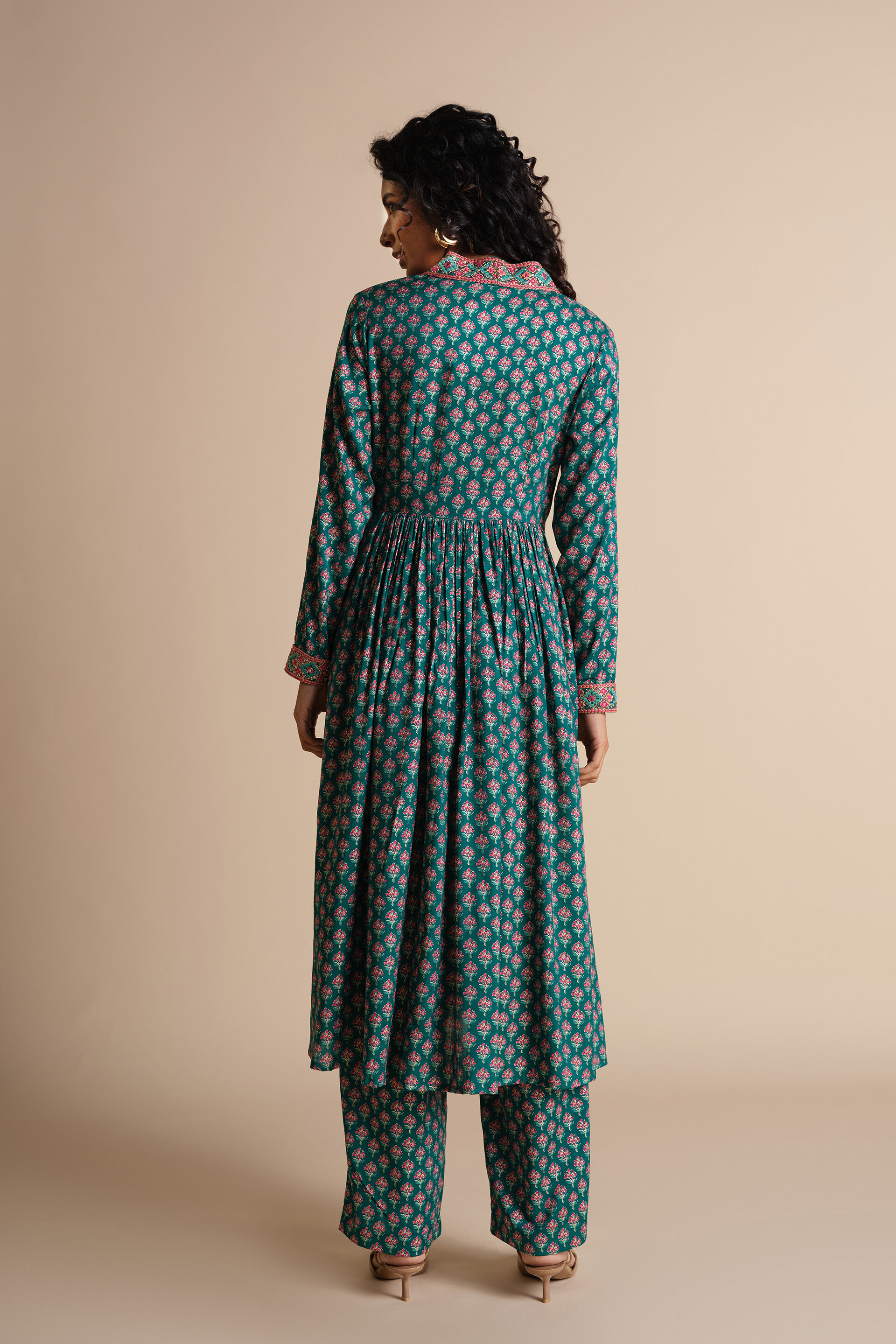 Mast Malang Kurta Set, Teal, image 5